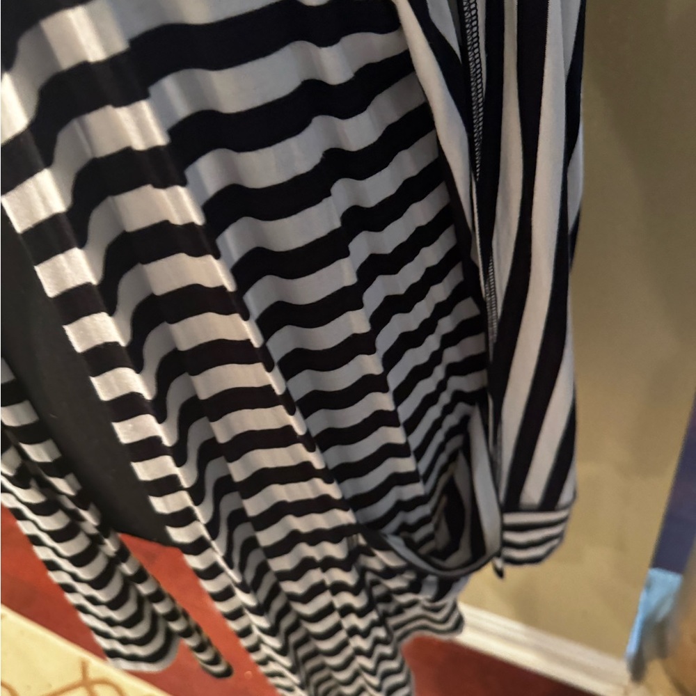 Black and White Striped Women's Jacket